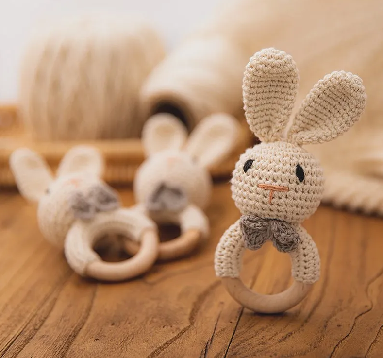 Anneau de Dentition en Bois Naturel