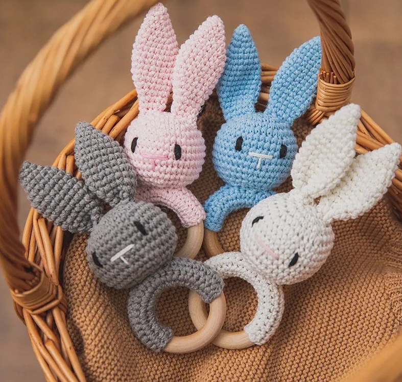 Anneau de Dentition en Bois Naturel